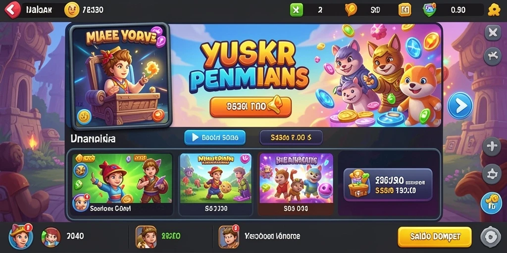 Tampilan mesin slot yang menarik dan berwarna-warni.