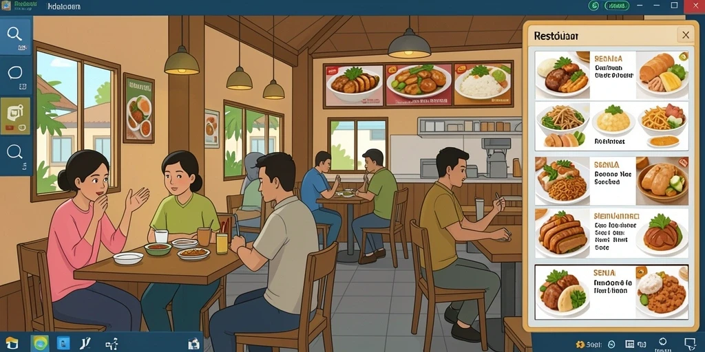 Screenshot menunjukkan tampilan menu utama yang menarik.